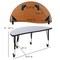 Flash Furniture Round 47.5 W, 48 L, 25 H, Chrome, Laminate, Particleboard, Plastic, Steel, Grey XU-GRP-12CH-A48-HCIRC-GY-T-P-CAS-GG - alternate 3